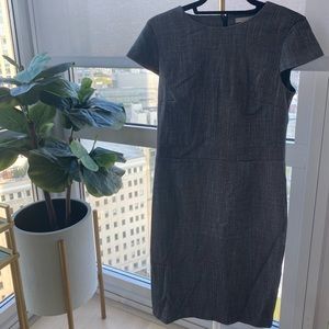 Grey Patterned Work Dress